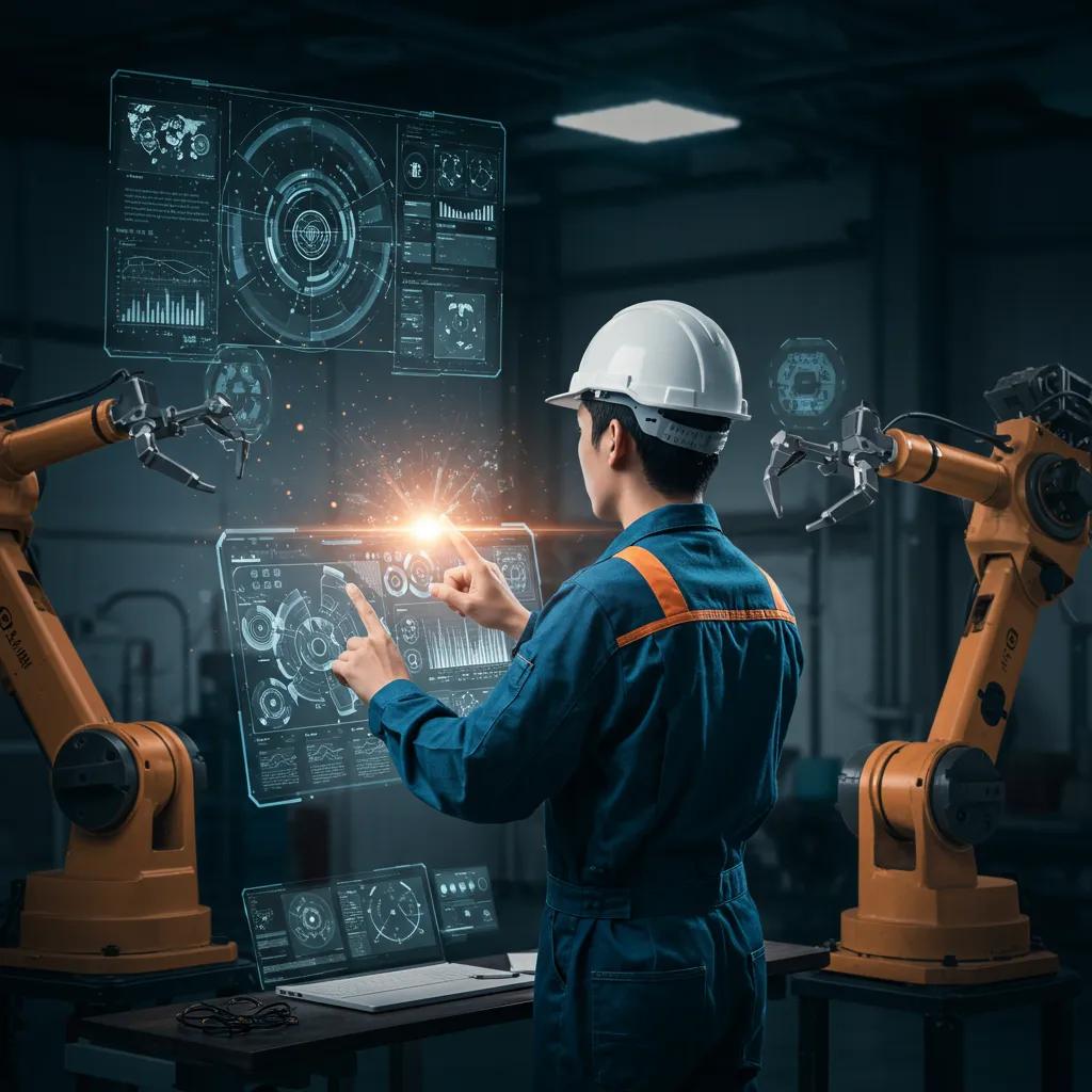 AI-powered An engineer leveraging AI-powered tools for sophisticated design and analysis