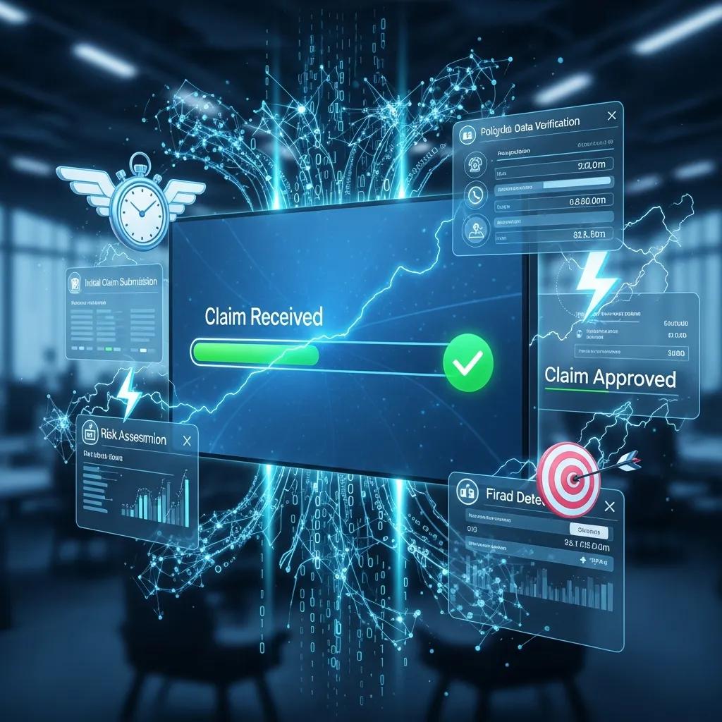 A streamlined claims workflow illustrating automation improving speed and accuracy